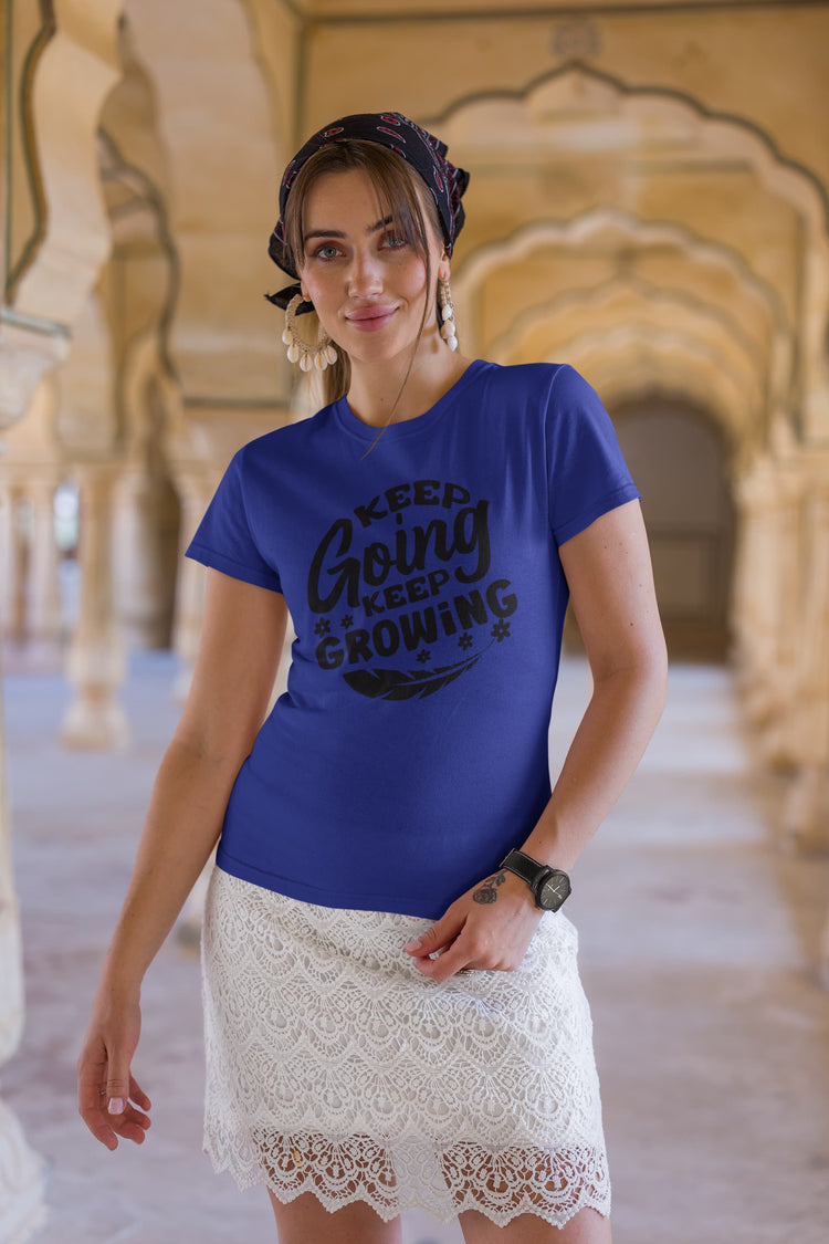 WOMENS ROYAL BLUE ROUNDNECK T-SHIRT