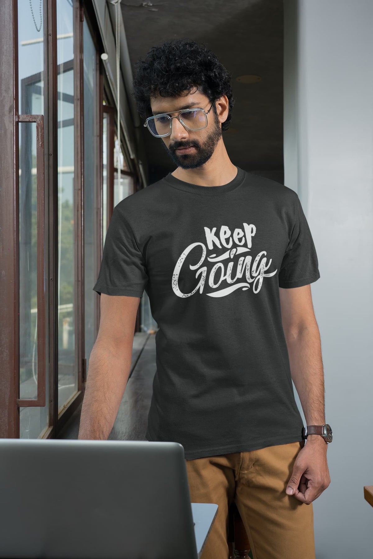 Karavirs® Avalanche Black graphic tee for men India