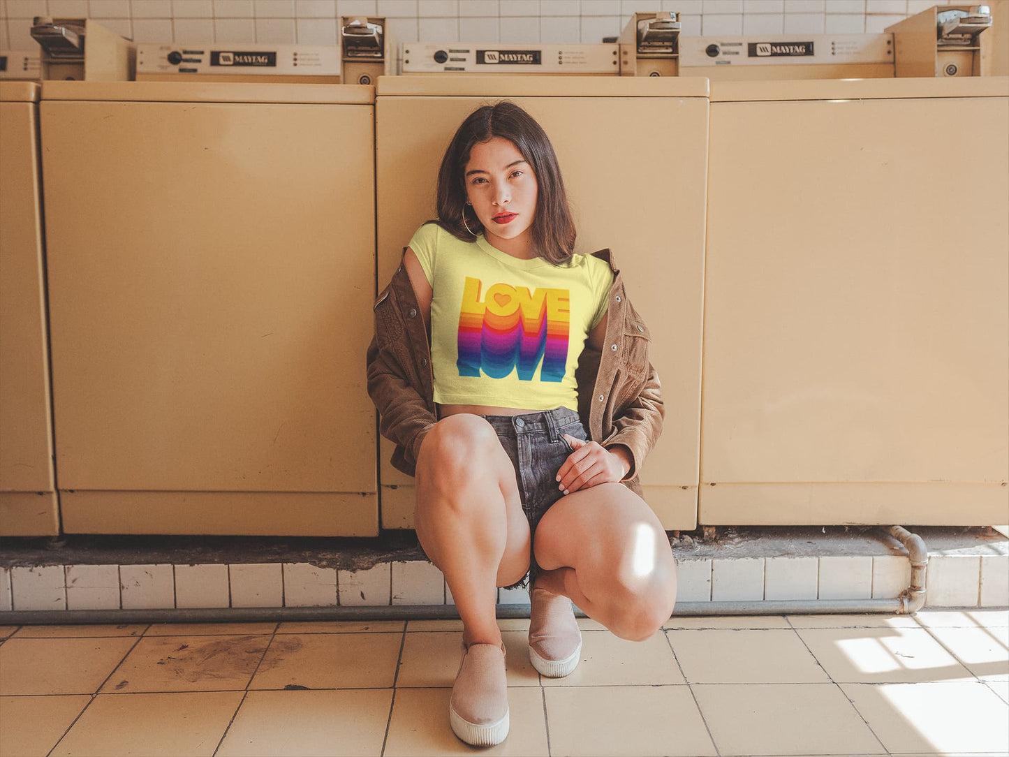 Women's Butter Yellow Crop Tops