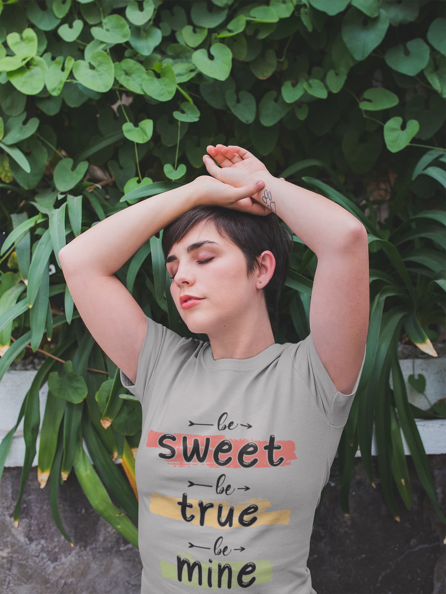 Women's Melange Grey Round Neck T-shirts