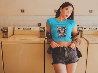 Women's Sky Blue Crop Tops