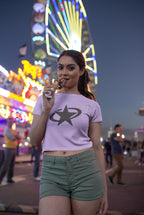 WOMENS IRIS LAVENDER CROP TOP