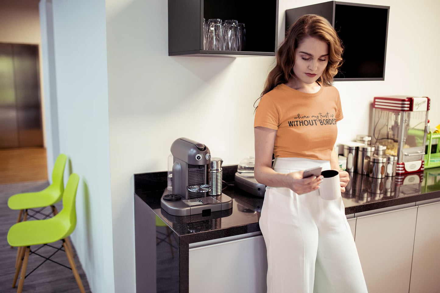 Women's Mustard Yellow Round Neck T-shirts
