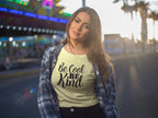 WOMENS BUTTER YELLOW CROP TOP 