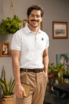 Men's White Polo T-shirts