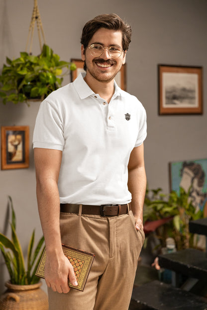 Men's White Polo T-shirts