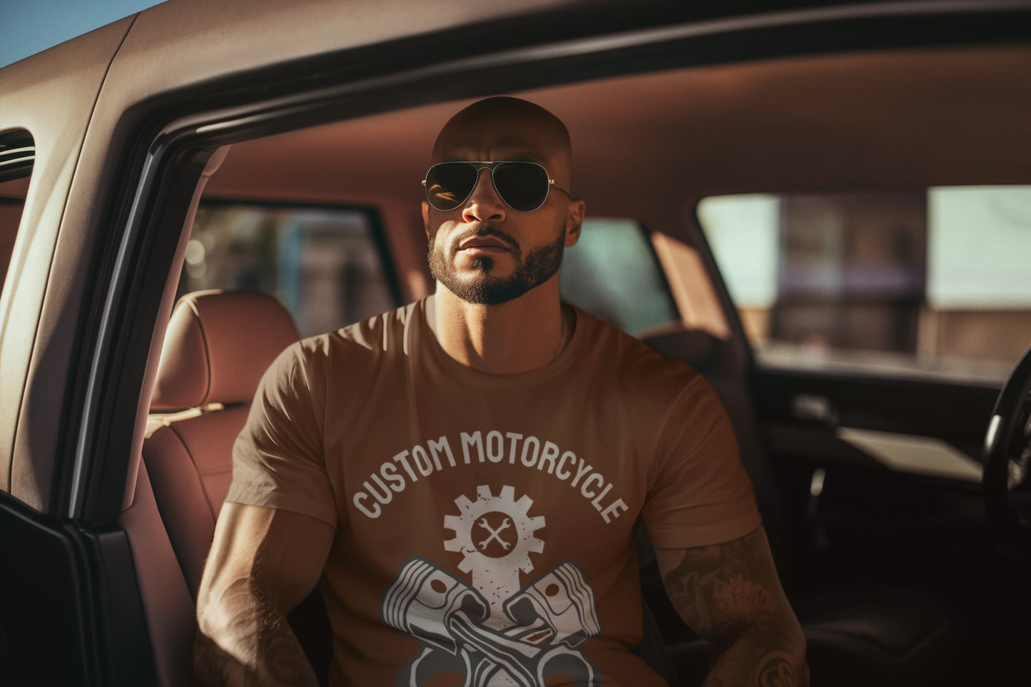 Men's Coffee Brown Round Neck T-shirt