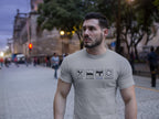 Men's Melange Grey Round Neck T-shirts