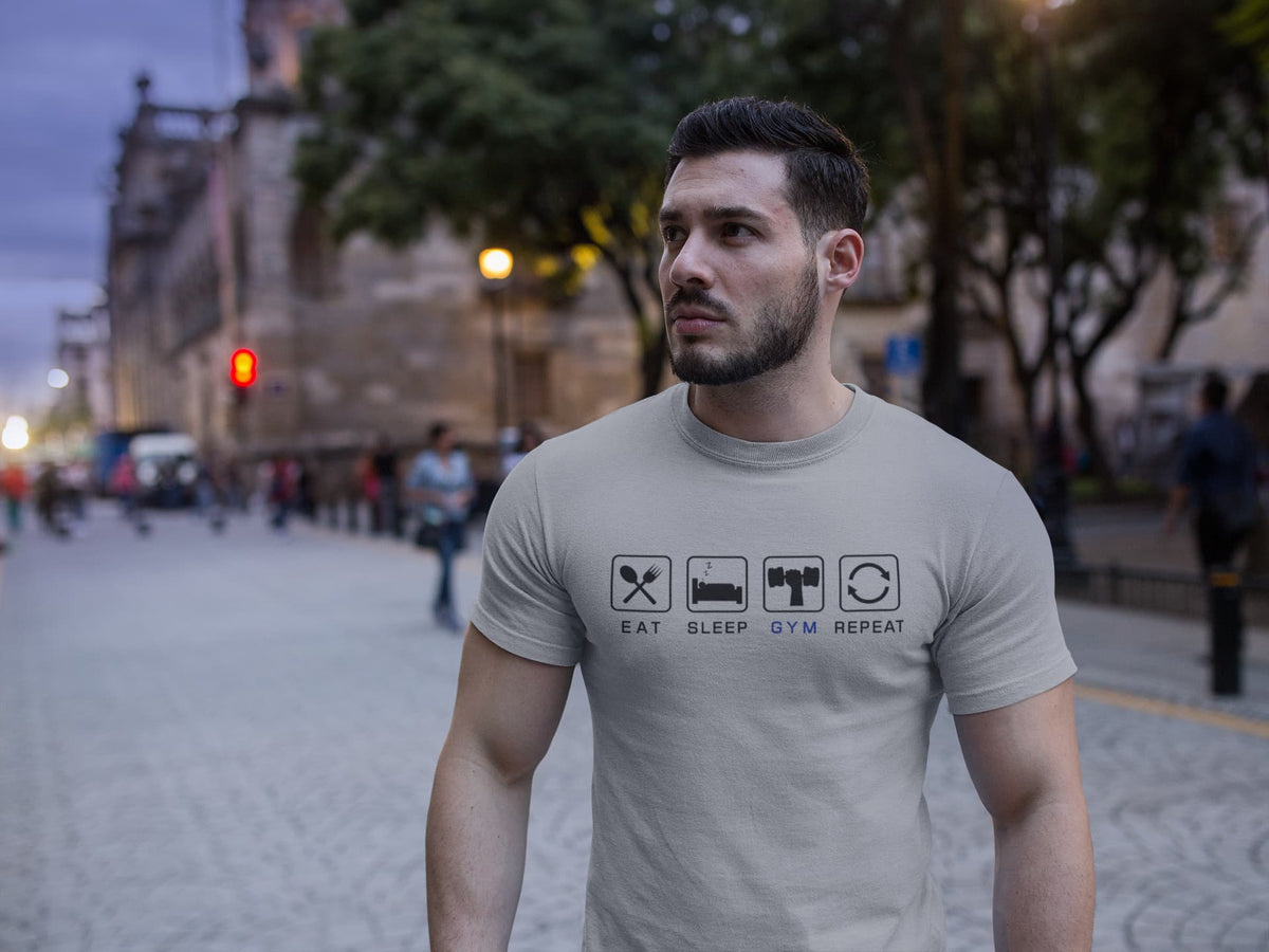 Karavirs® Appetite Melange Grey graphic tee for men India