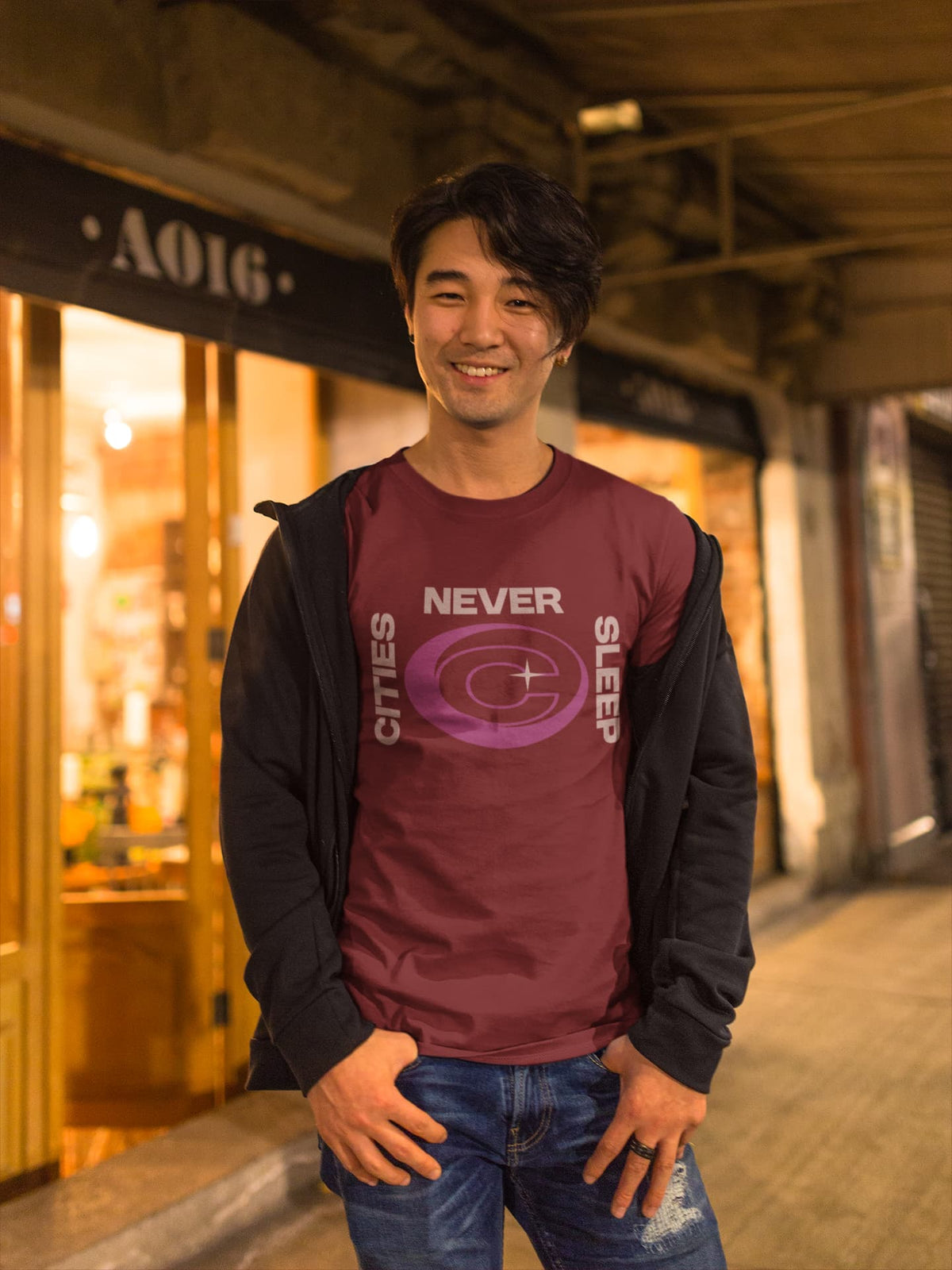 MENS MAROON ROUNDNECK T-SHIRT