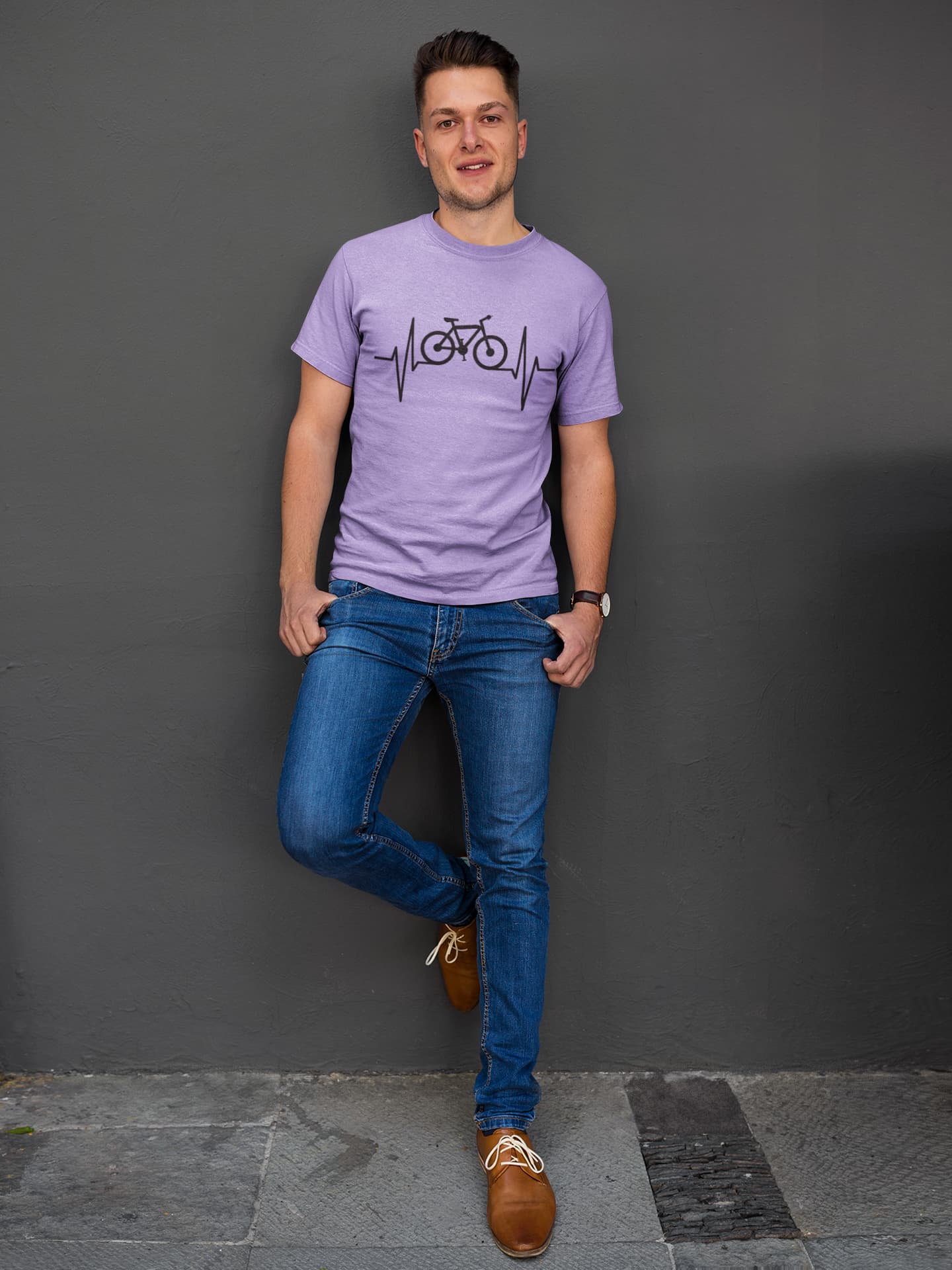 MENS IRIS LAVENDER ROUNDNECK T-SHIRT