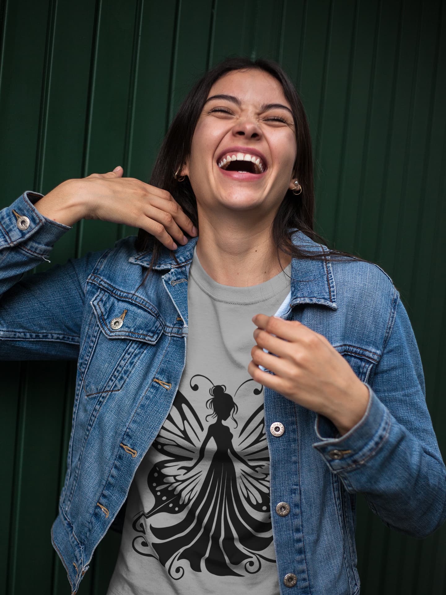 Women's Melange Grey Round Neck T-shirts