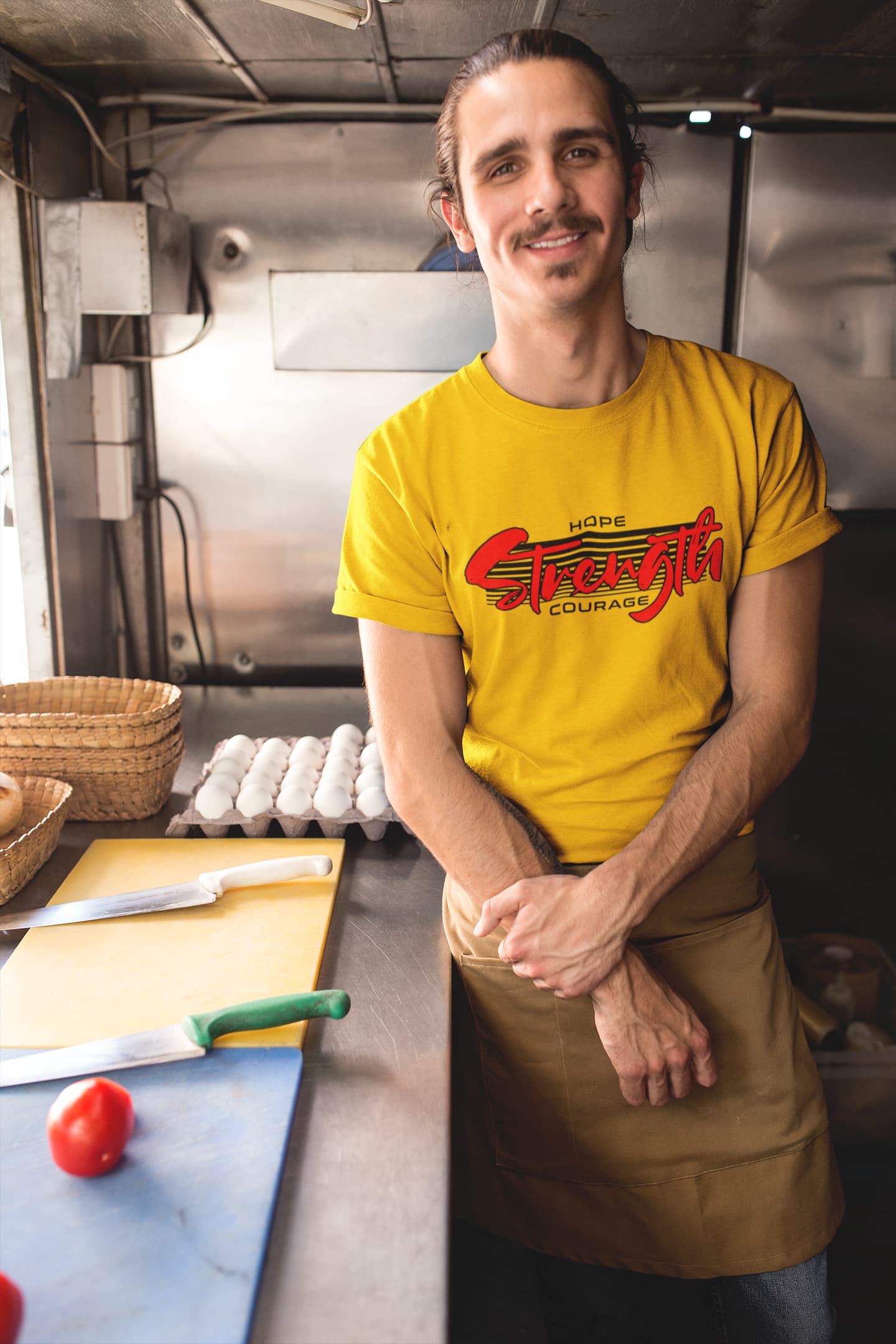 MENS GOLDEN YELLOW ROUNDNECK T-SHIRT