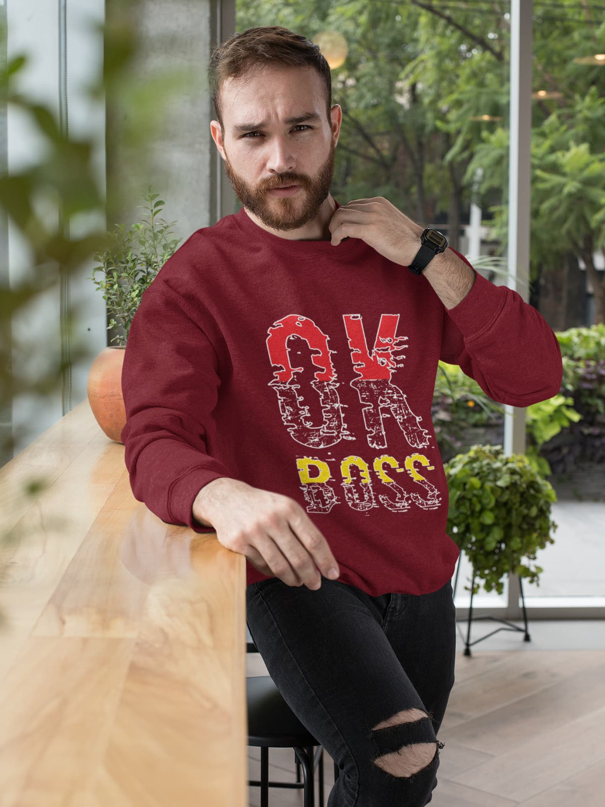 Men's Maroon Sweatshirts