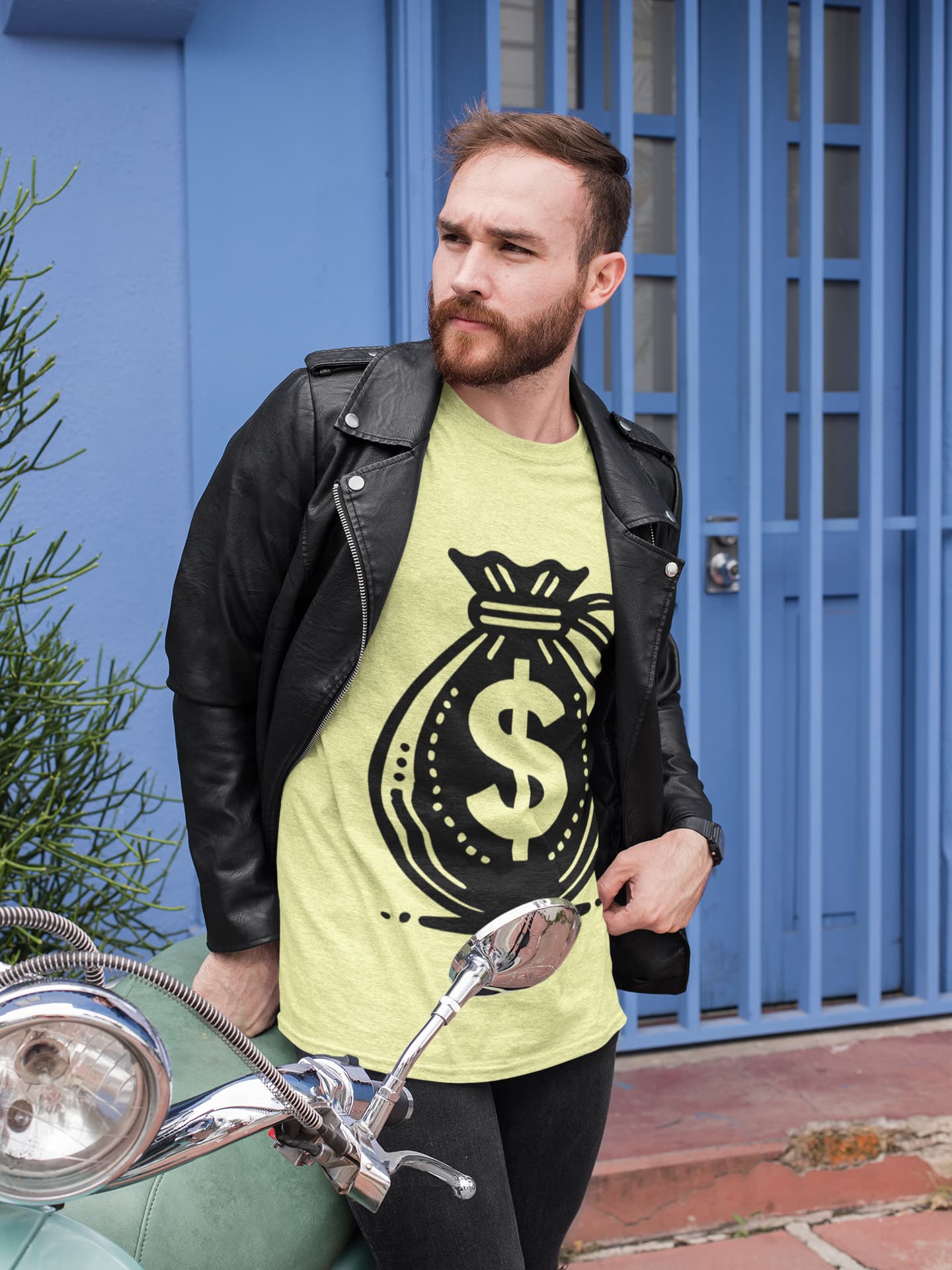 Men's Butter Yellow Round Neck T-shirts