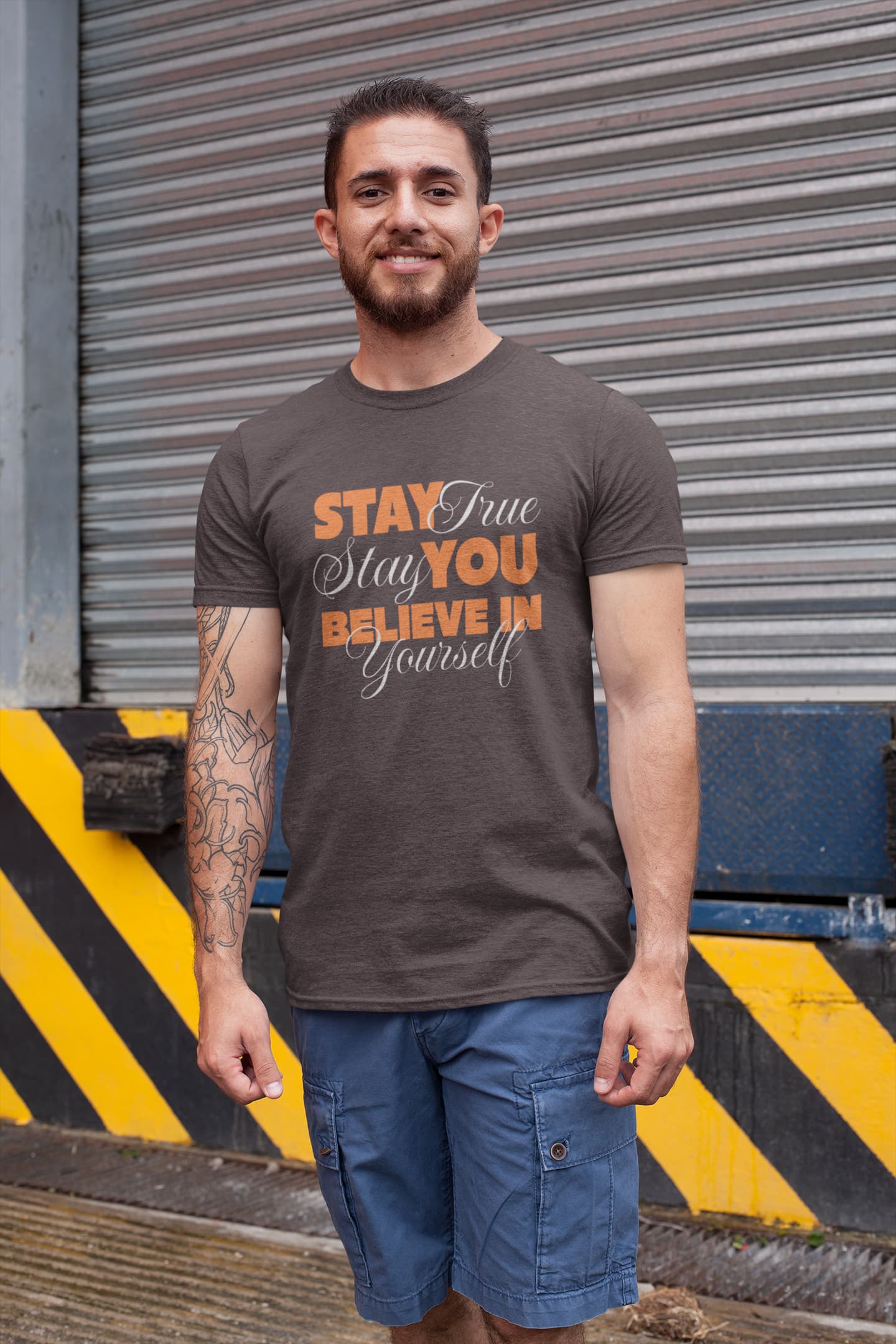 MENS CHARCOAL GREY ROUNDNECK T-SHIRT 