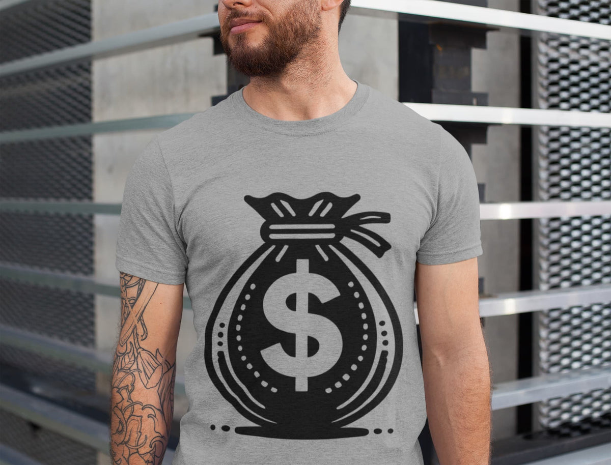 Men's Melange Grey Round Neck T-shirts