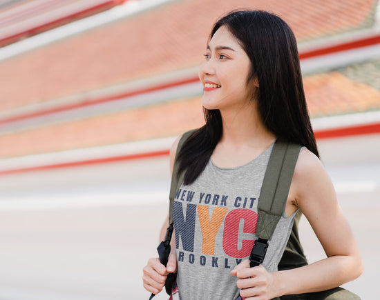 Woman wearing a &
