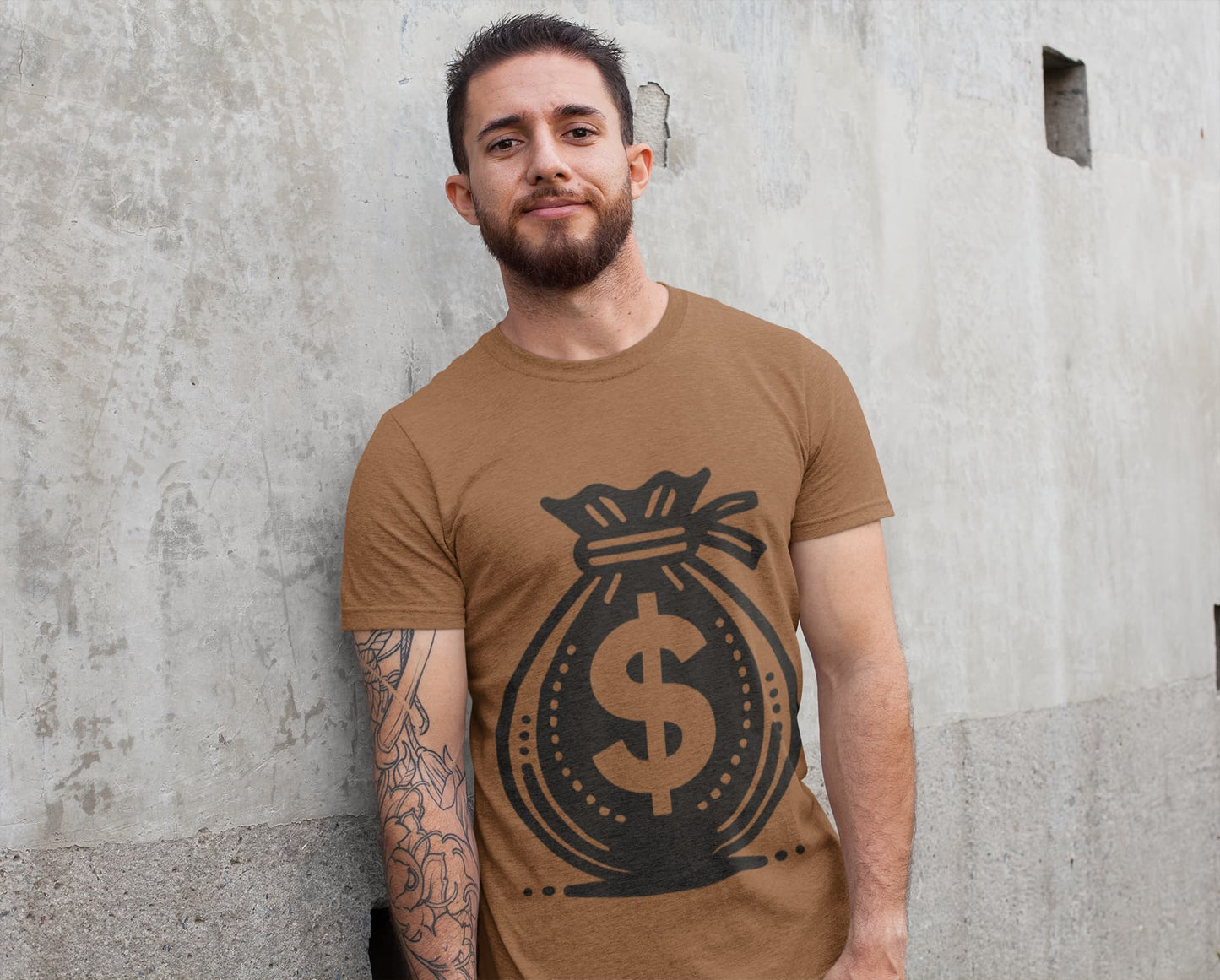 Men's Chocolate Brown Round Neck T-shirts