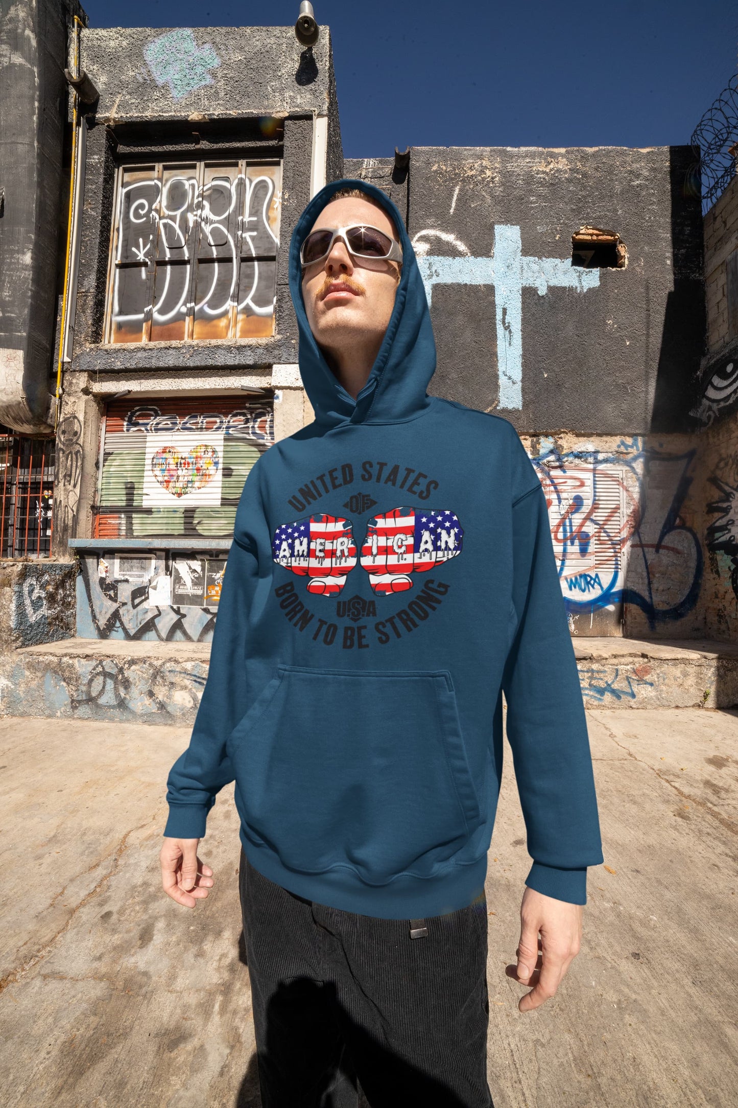 Men's Navy Blue Hoodies