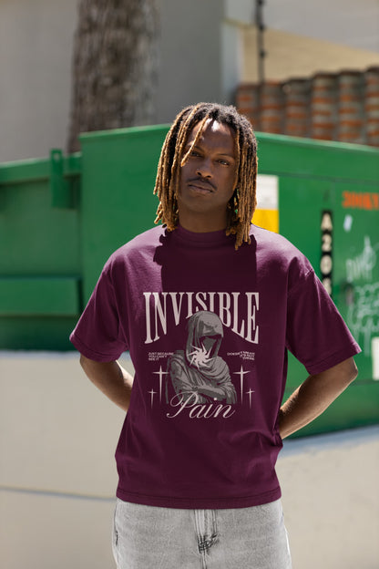 UNISEX BURGUNDY OVERSIZED T-SHIRT 