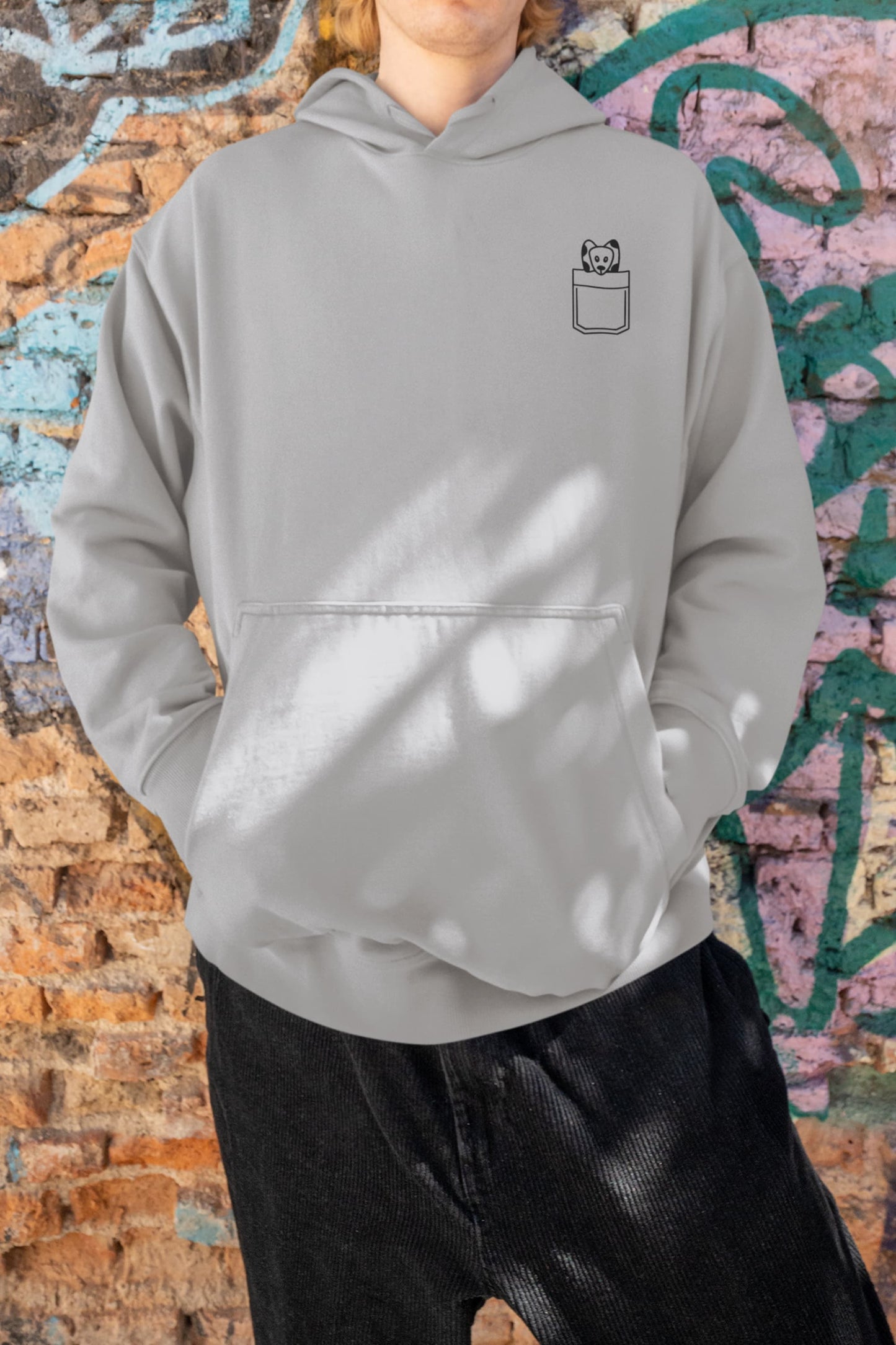 Men's Melange Grey Hoodies