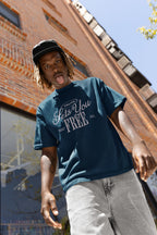 UNISEX NAVY BLUE OVERSIZED T-SHIRT