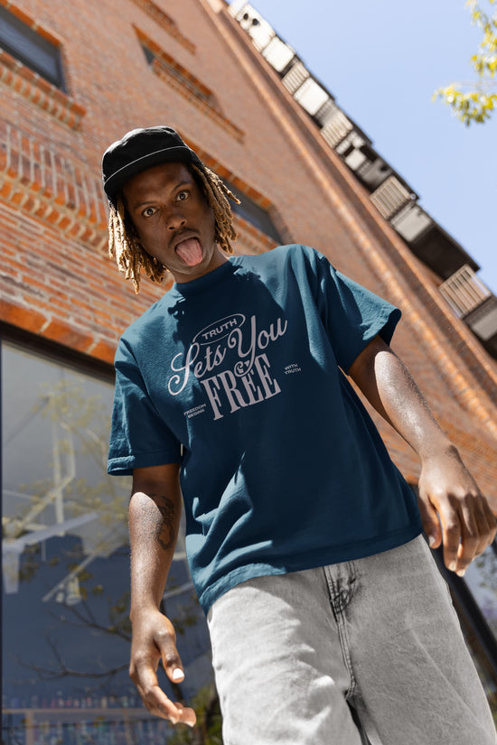 UNISEX NAVY BLUE OVERSIZED T-SHIRT