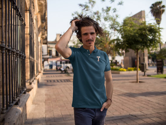 MENS NAVY BLUE POLO T-SHIRT