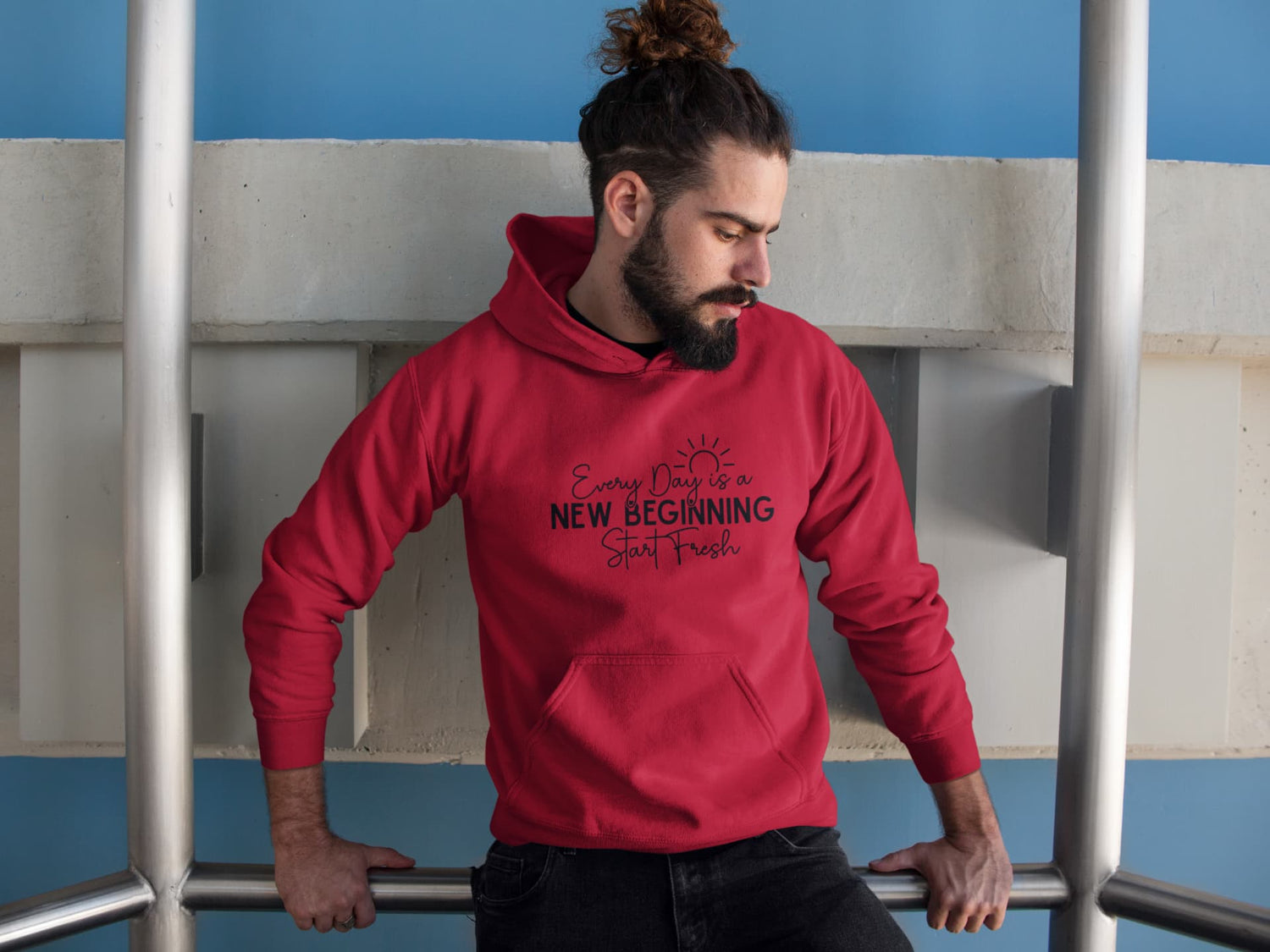 MENS RED HOODIES 