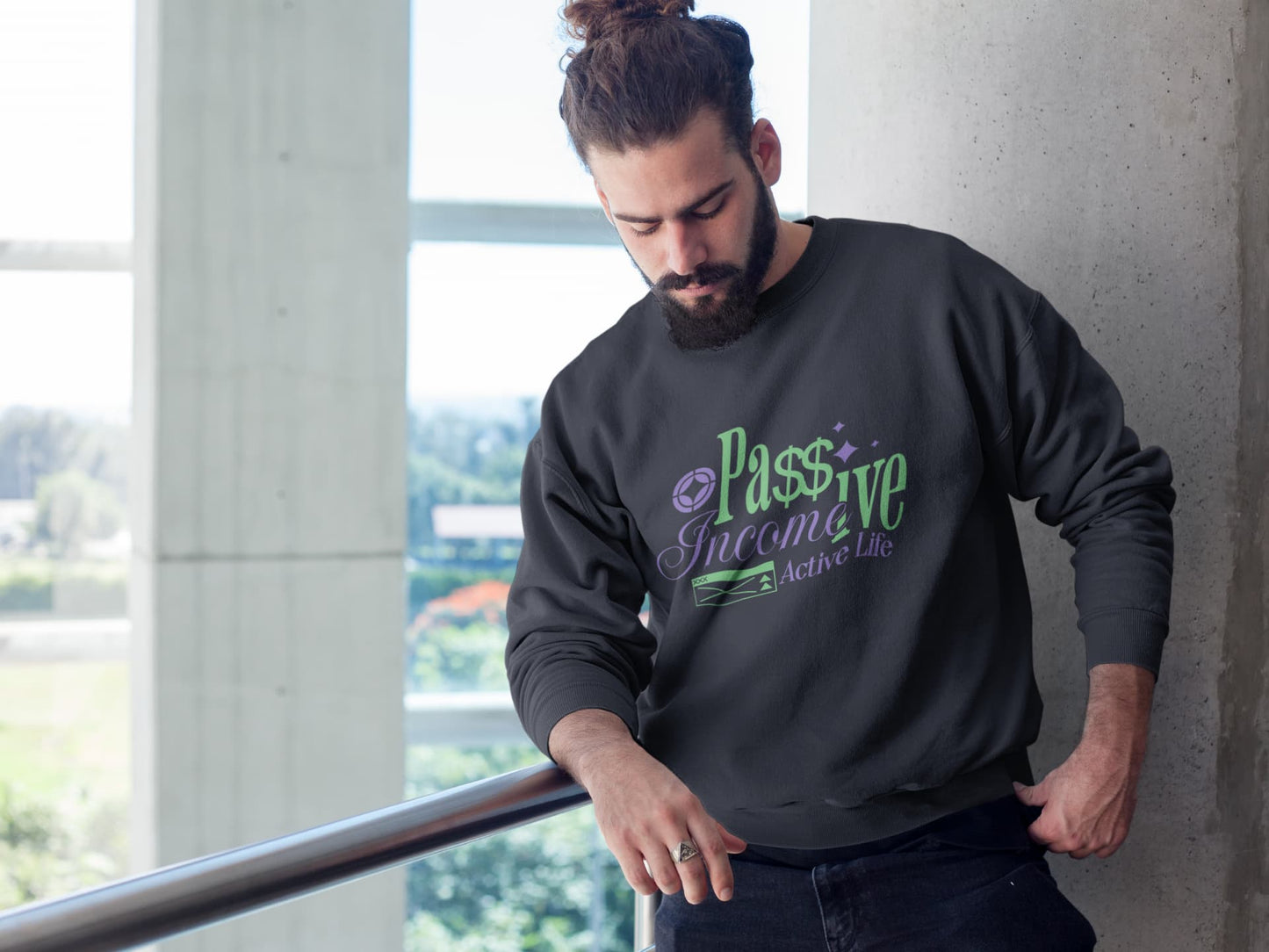 MENS BLACK SWEATSHIRT 