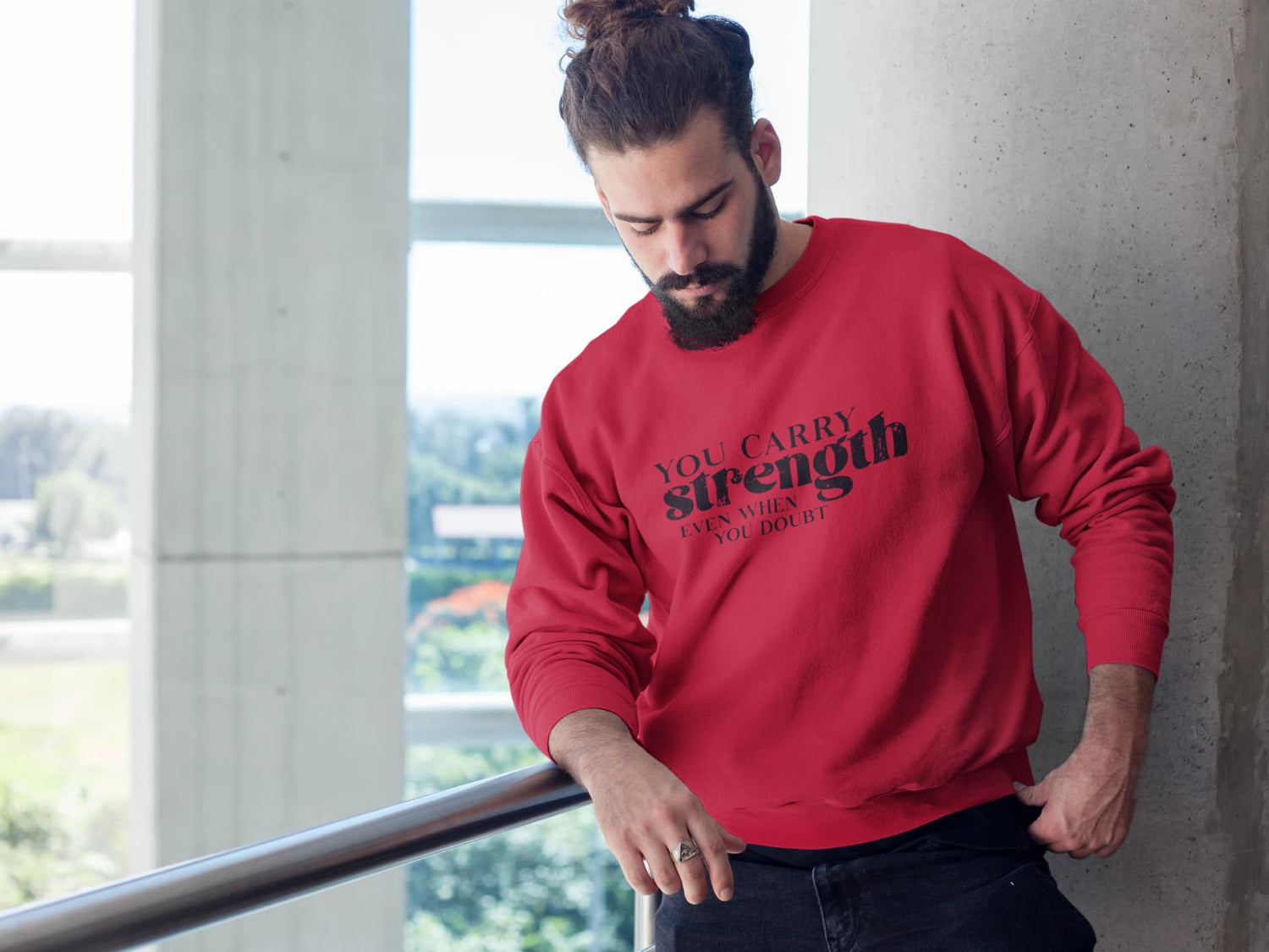 UNISEX RED SWEATSHIRT