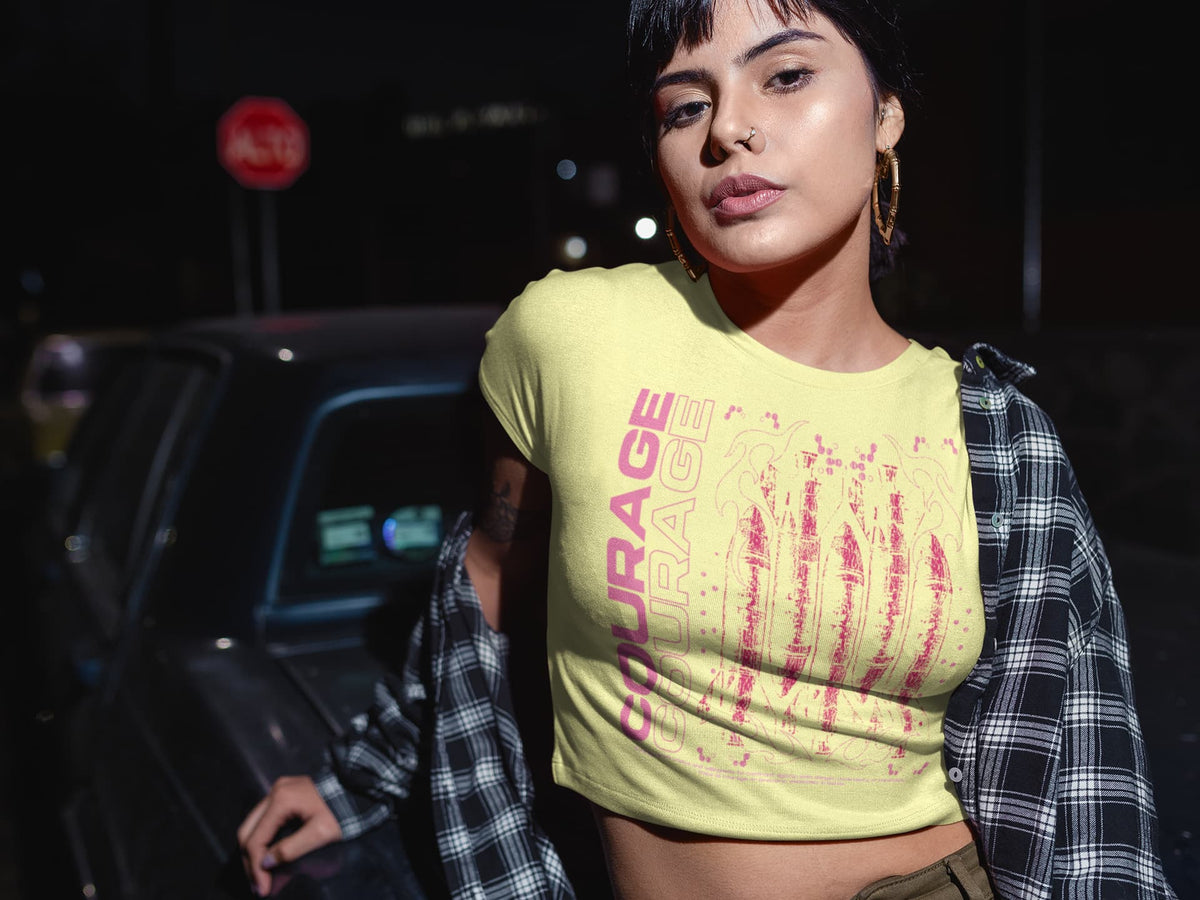 Women's Butter Yellow Crop Tops