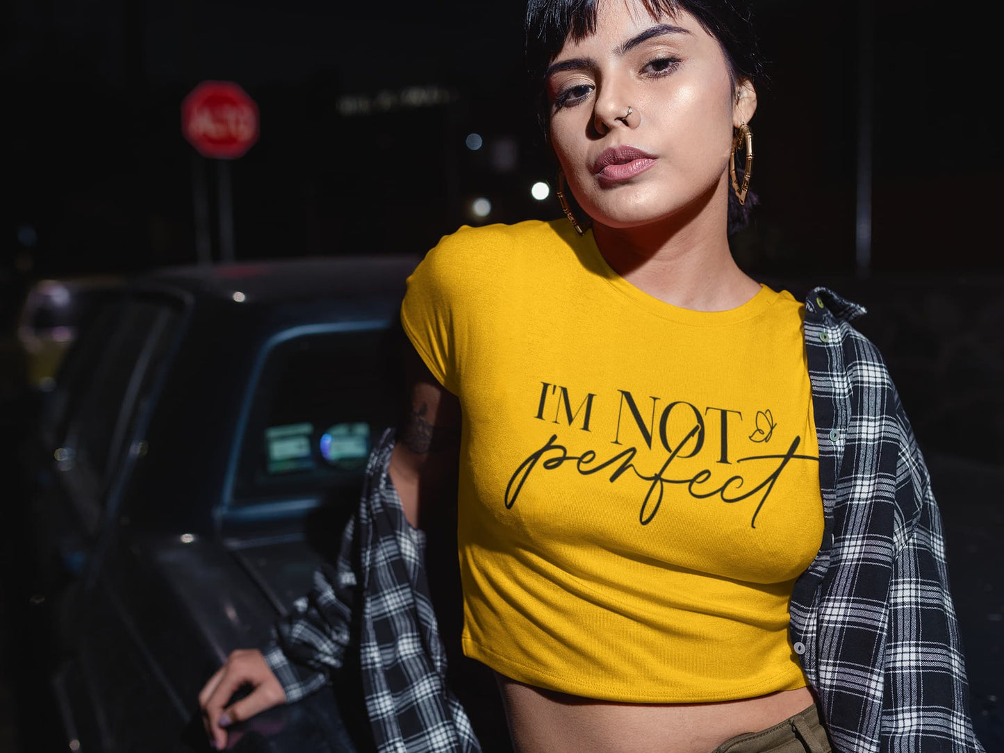 Women's Golden Yellow Crop Tops