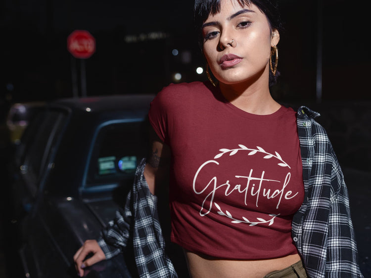 WOMENS MAROON CROP TOP