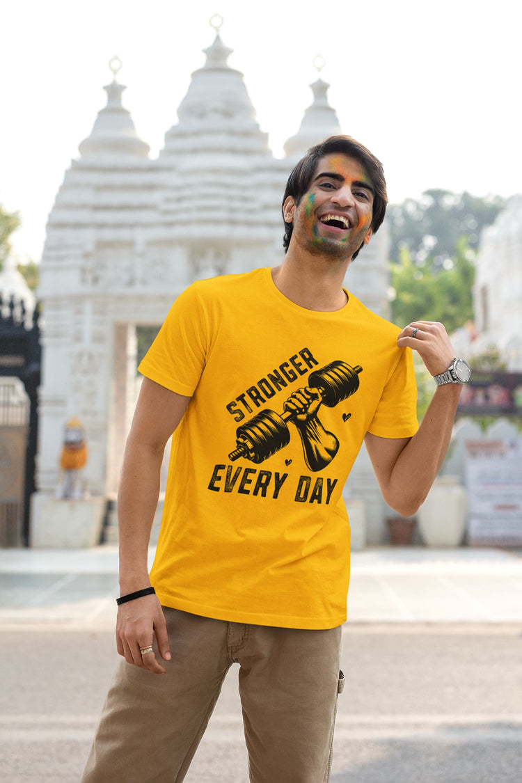 MENS GOLDEN YELLOW ROUNDNECK T-SHIRT