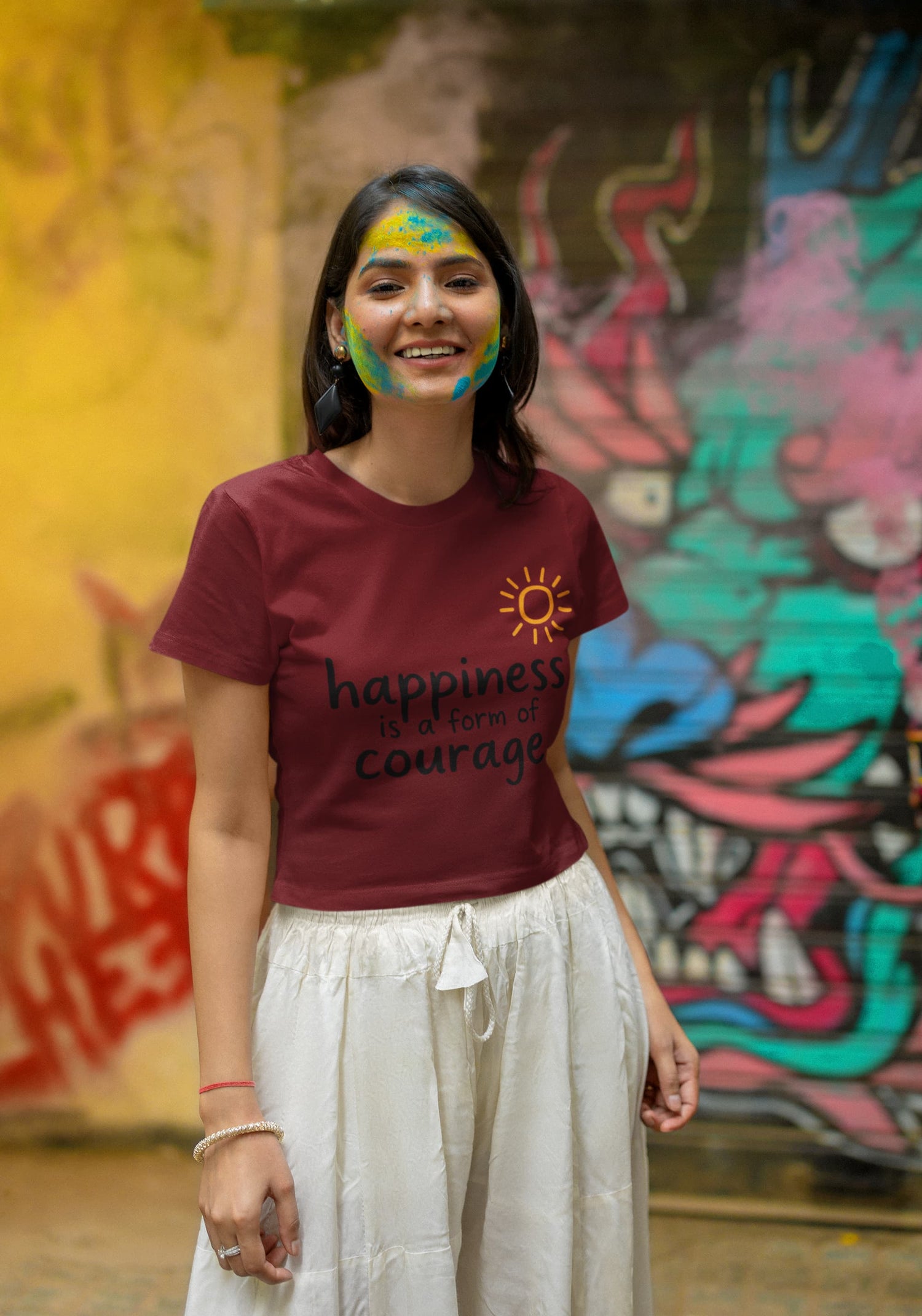 WOMENS MAROON CROP TOP