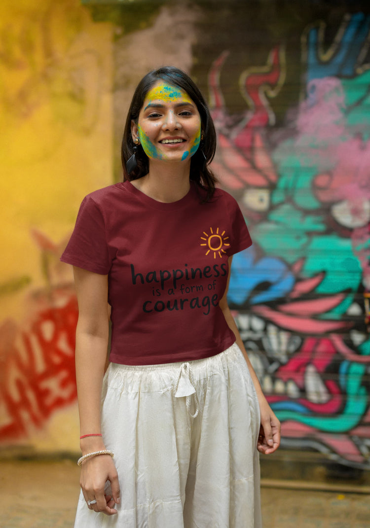 WOMENS MAROON CROP TOP