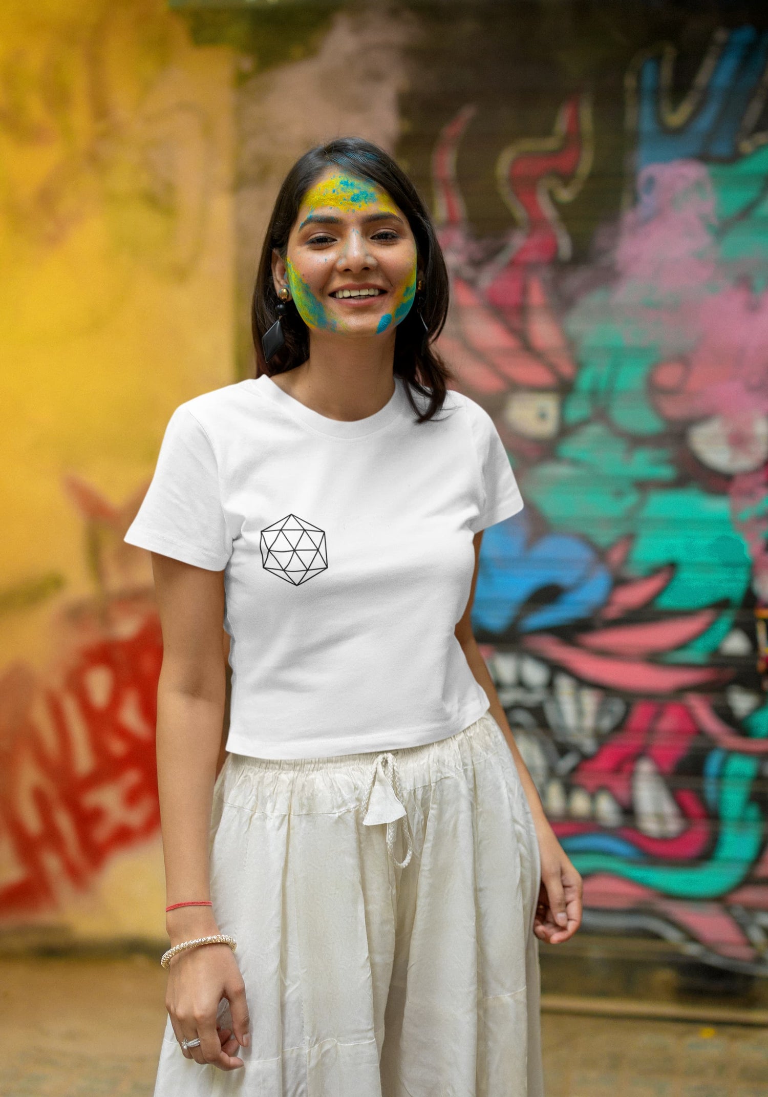 WOMENS WHITE CROP TOP