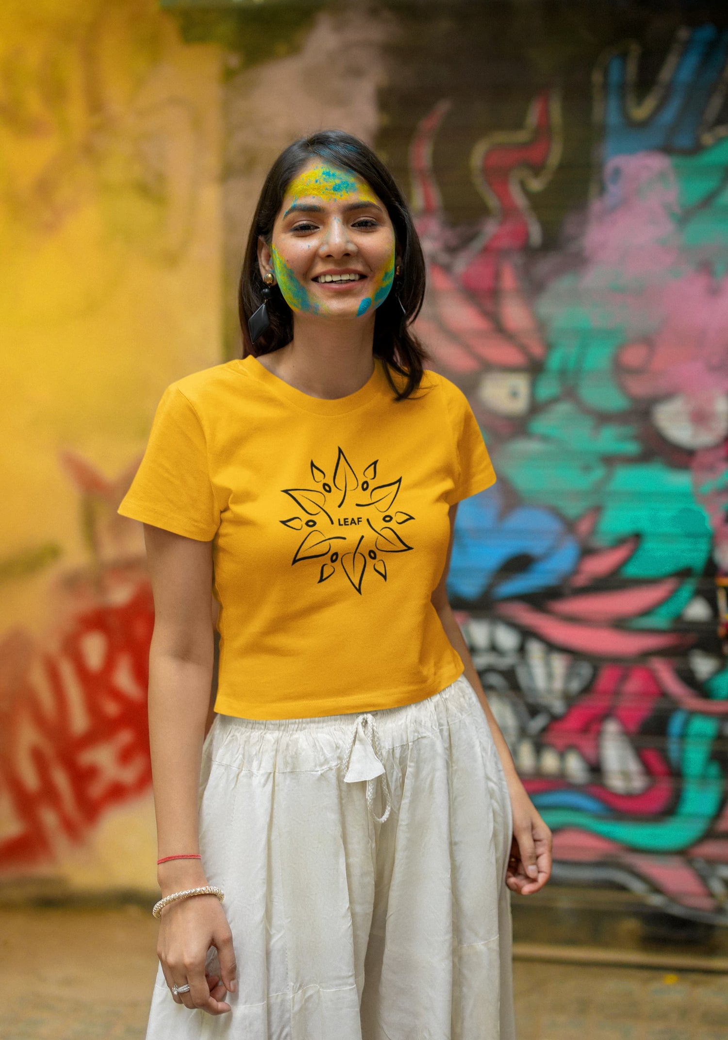 WOMENS GOLDEN YELLOW CROP TOP