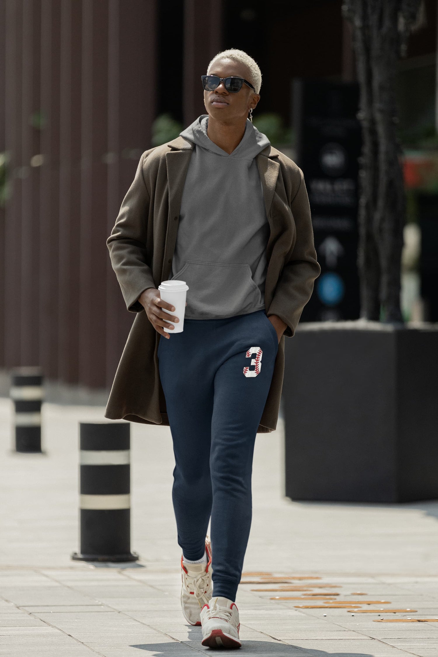MENS NAVY BLUE JOGGERS 