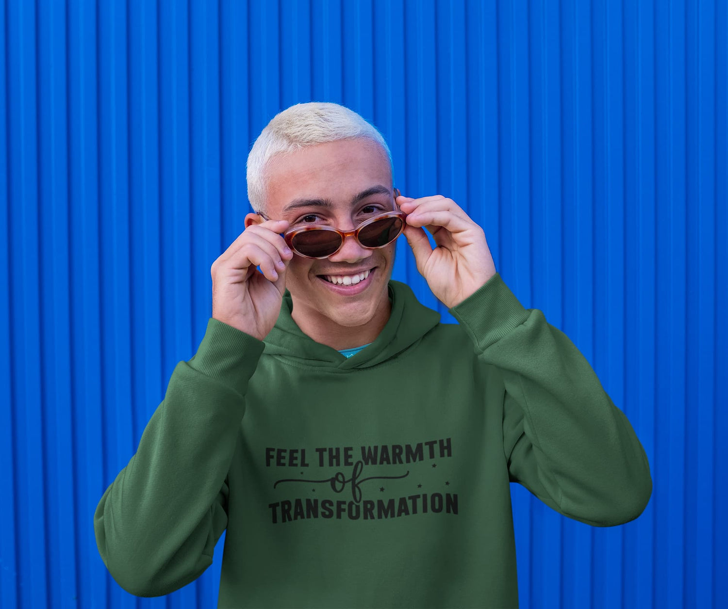 MENS OLIVE GREEN HOODIES 