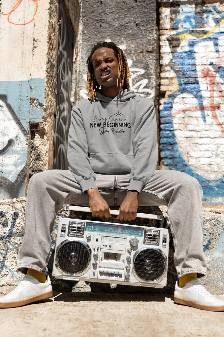 MENS MELANGE GREY HOODIES 