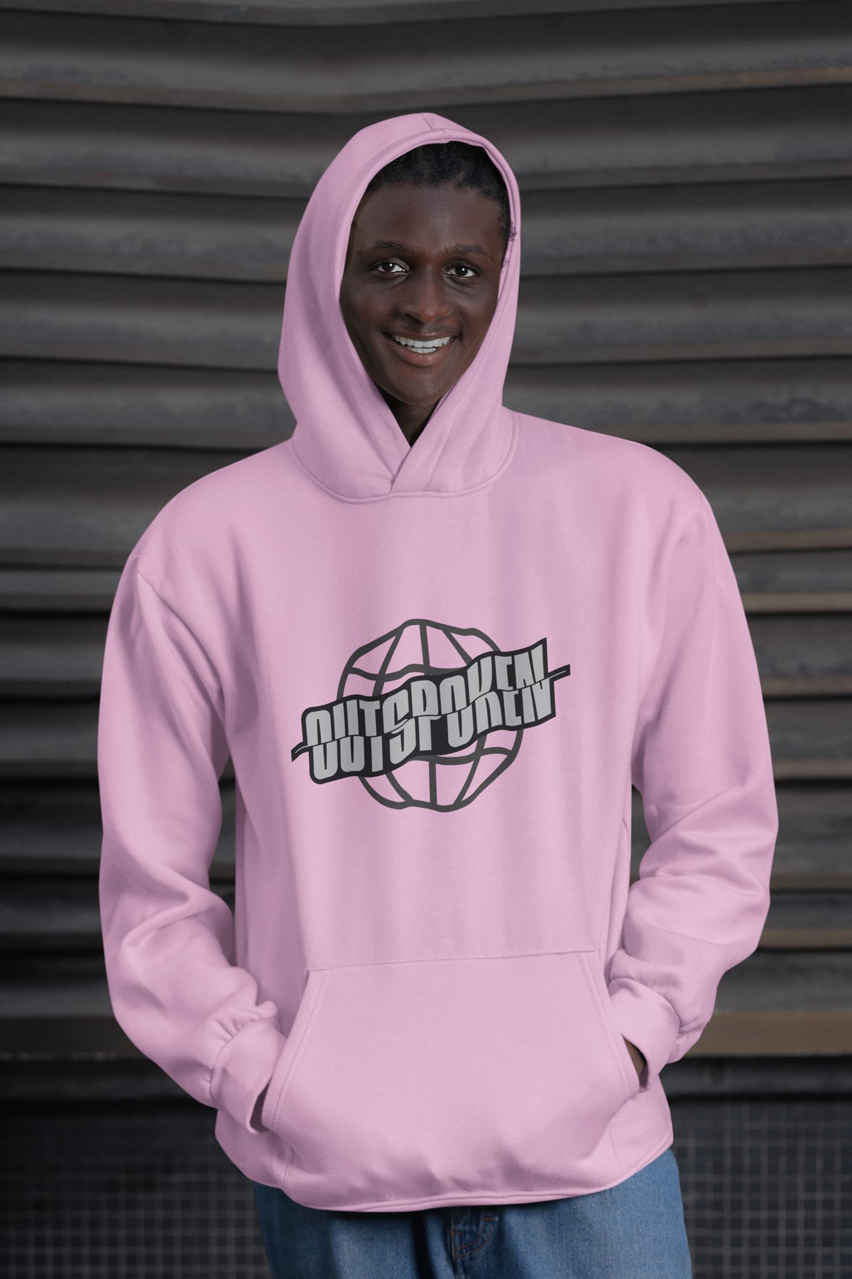 Karavirs® Choice Light Pink oversized hoodie for men India