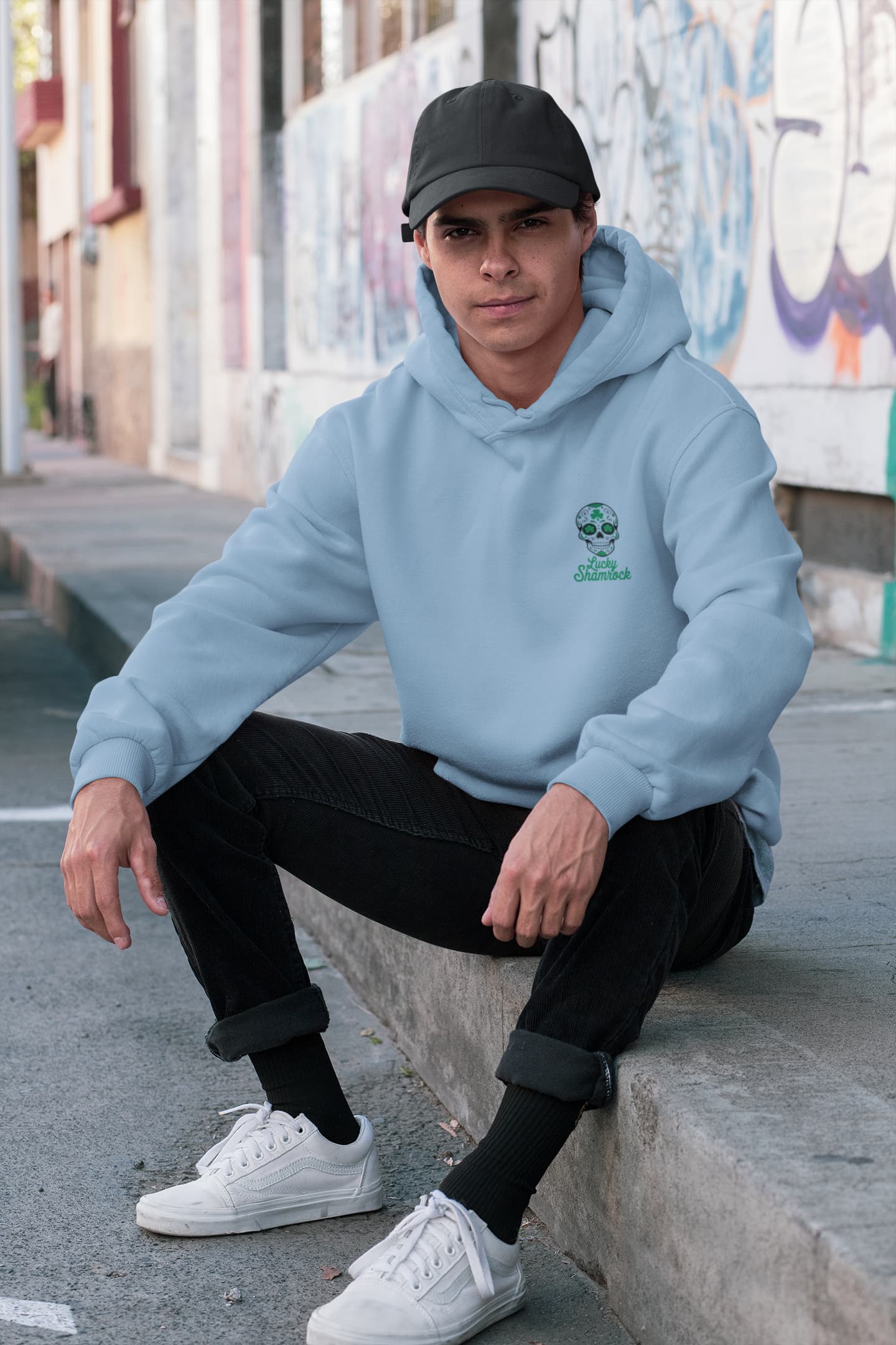 Men's Baby Blue Hoodies
