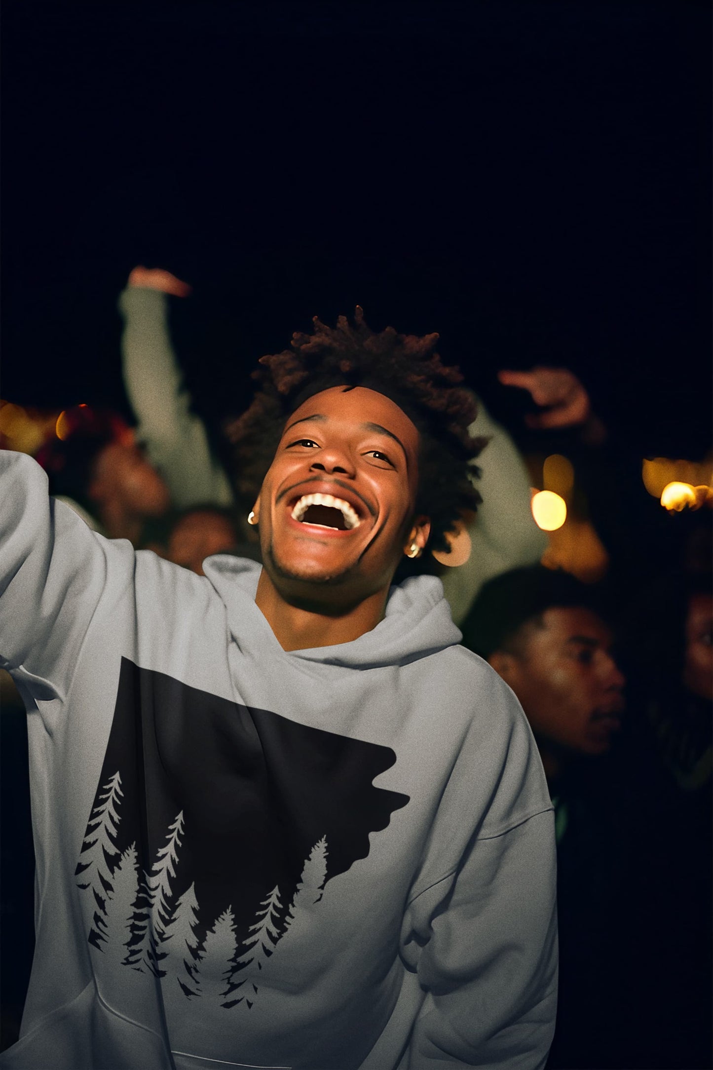 Men's Melange Grey Hoodies