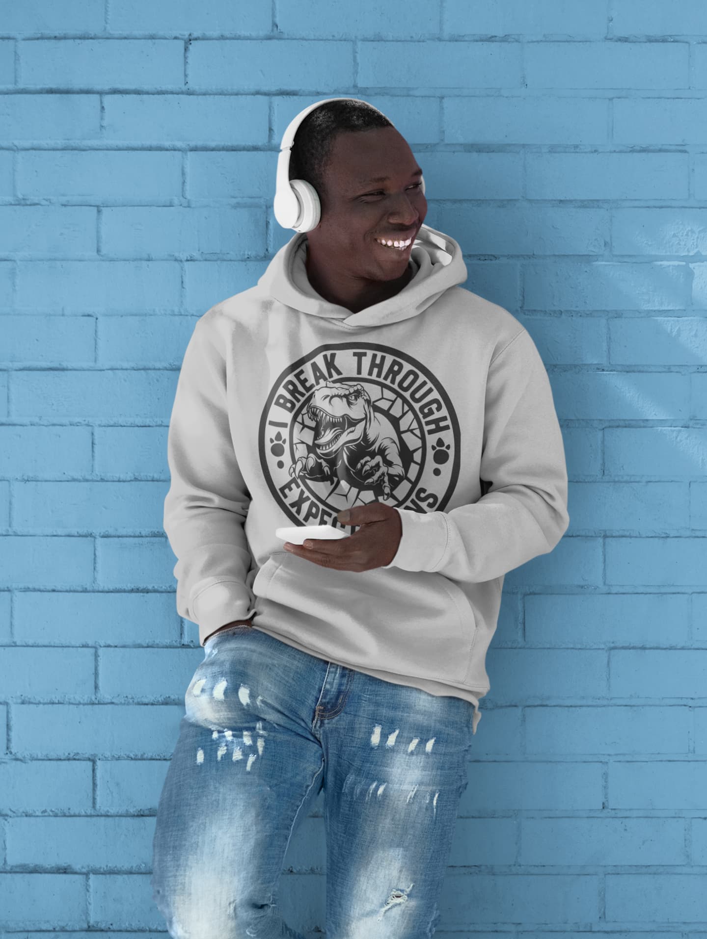 Men's Melange Grey Hoodies