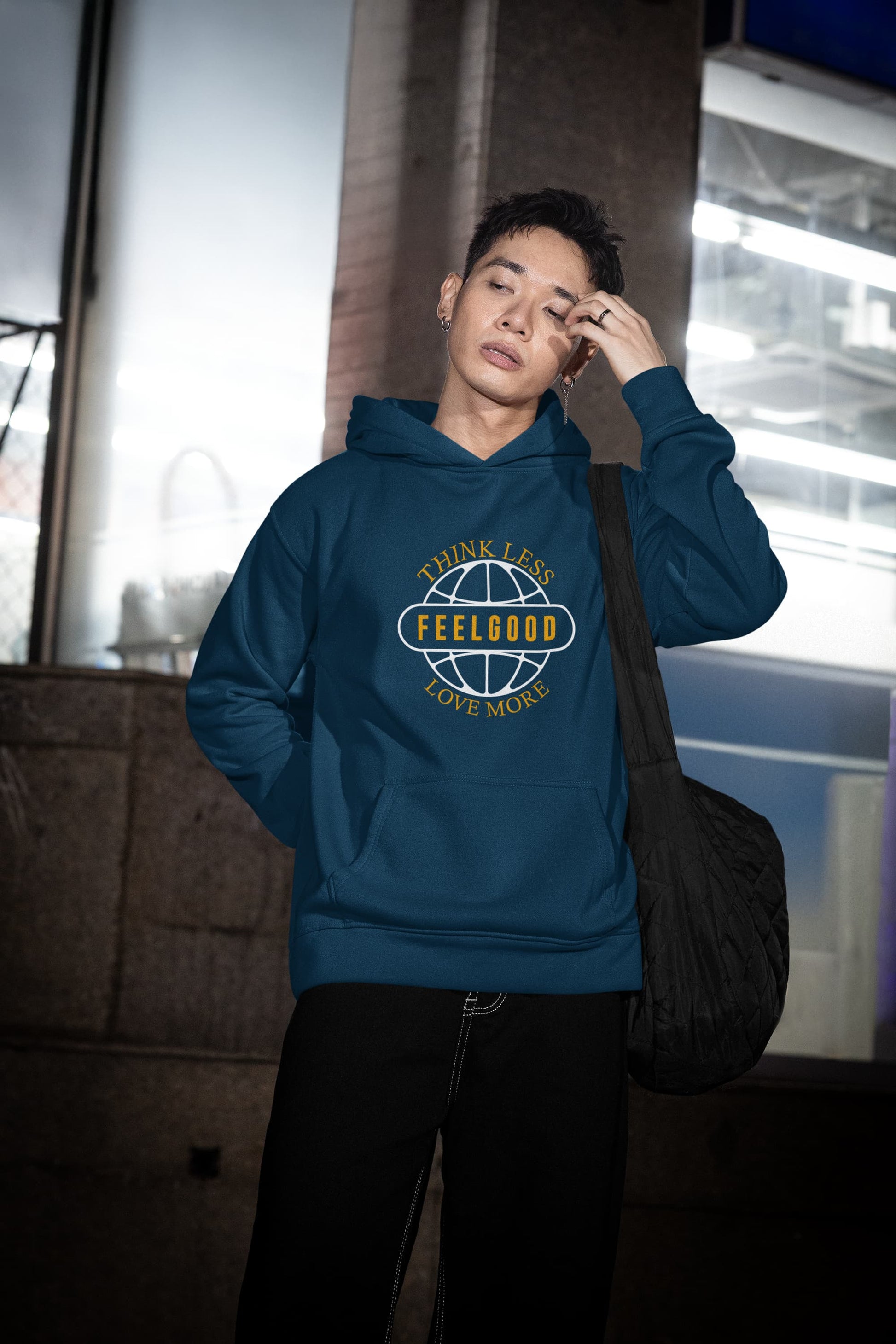 UNISEX NAVY BLUE HOODIES