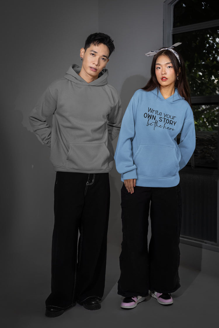 WOMENS BABY BLUE HOODIES