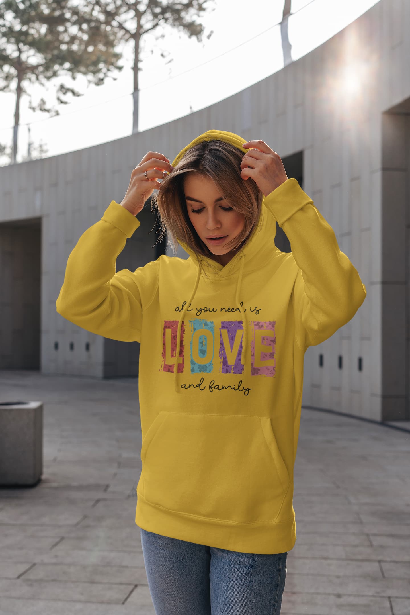 Men's Golden Yellow Hoodies